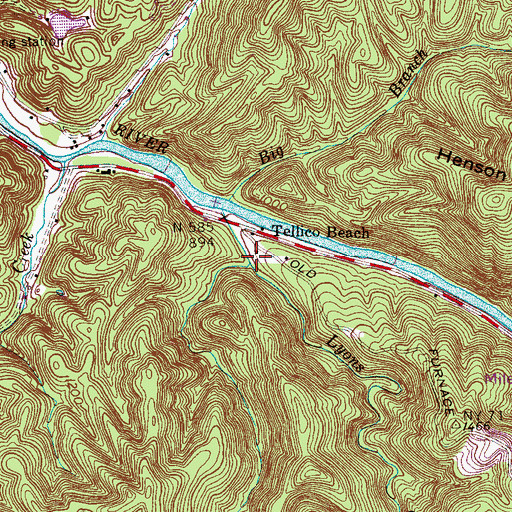 Topographic Map of Stillhouse Creek, TN
