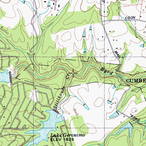 Topographic Map of Stillhouse Creek, TN