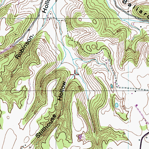 Topographic Map of Stillhouse Hollow, TN