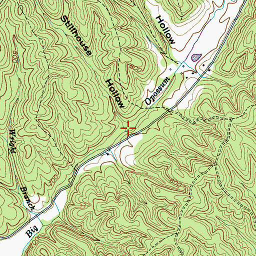 Topographic Map of Stillhouse Hollow, TN