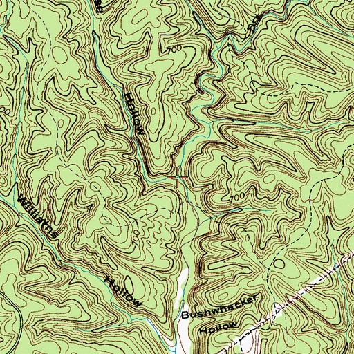 Topographic Map of Stillhouse Hollow, TN