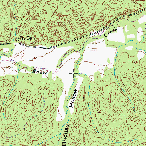 Topographic Map of Stillhouse Hollow, TN