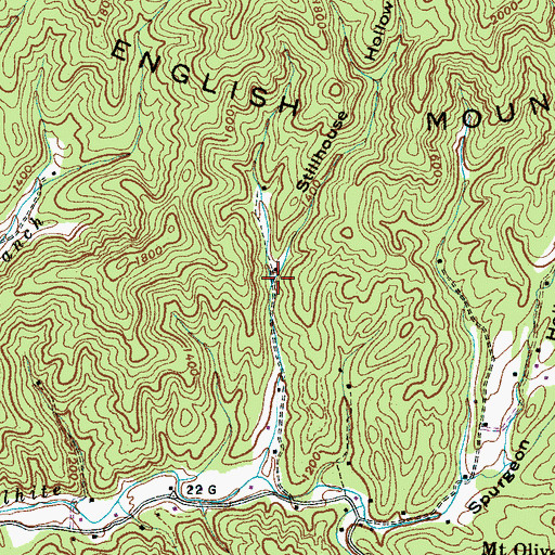 Topographic Map of Stillhouse Hollow, TN