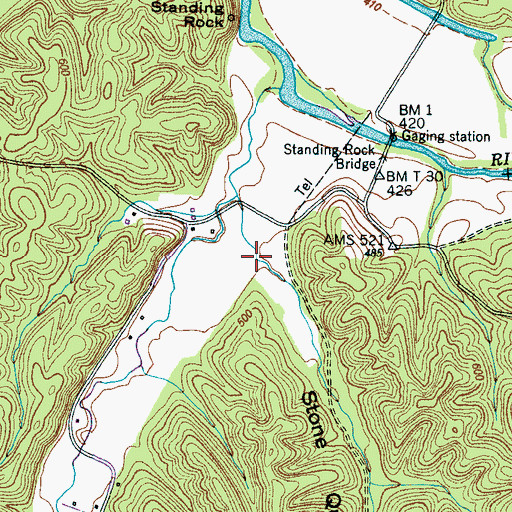 Topographic Map of Stone Quarry Hollow, TN