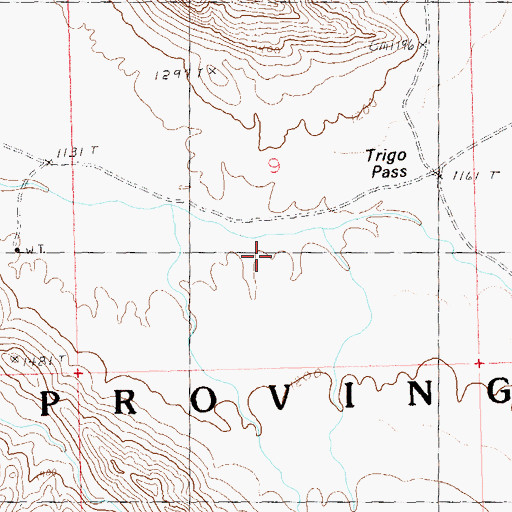 Topographic Map of Trigo Pass, AZ