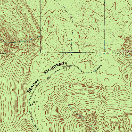 Topographic Map of Stoner Mountain, TN