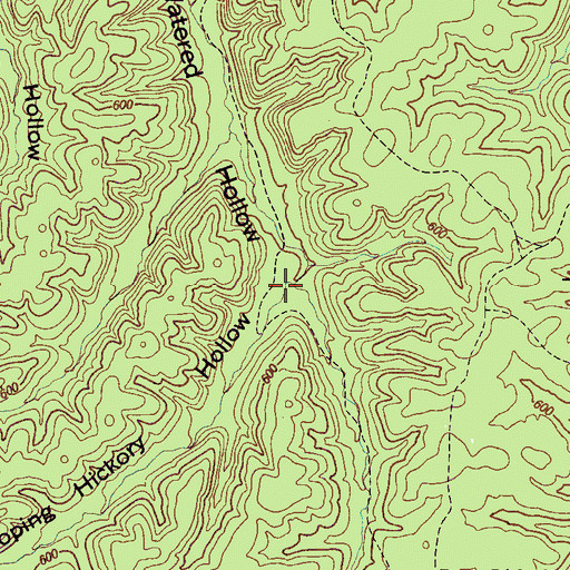 Topographic Map of Stooping Hickory Hollow, TN