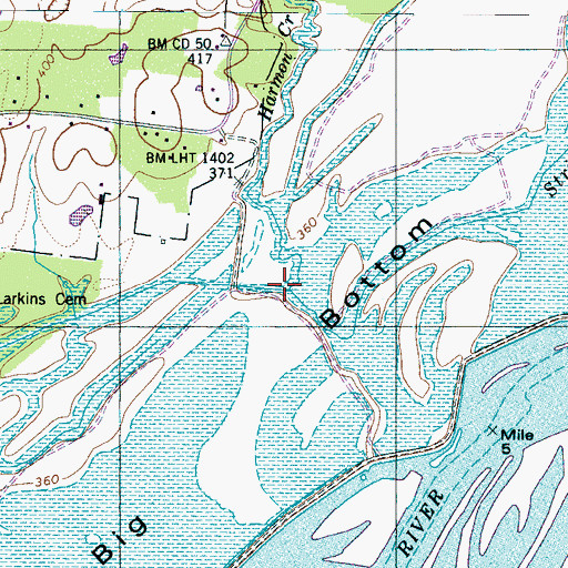 Topographic Map of Stribling Branch, TN
