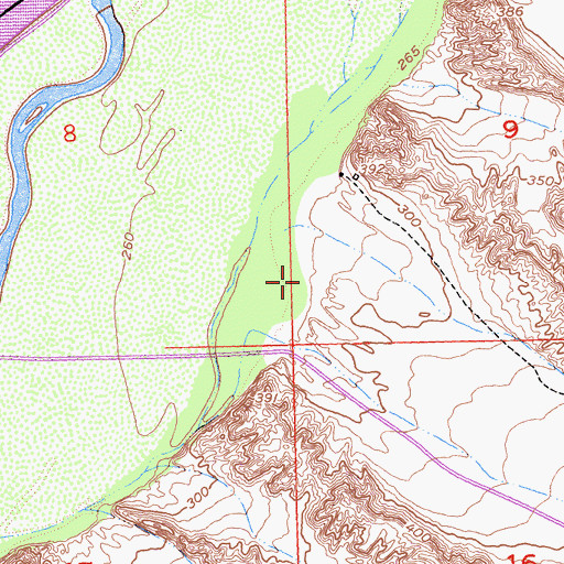 Topographic Map of Trigo Wash, AZ