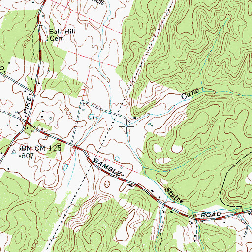 Topographic Map of Stulce Prong, TN