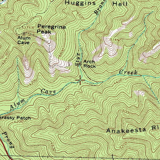 Topographic Map of Styx Branch, TN