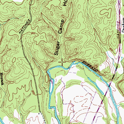 Topographic Map of Sugar Camp Hollow, TN