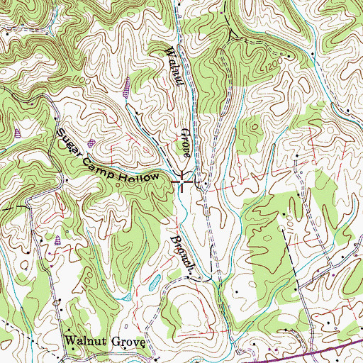 Topographic Map of Sugar Camp Hollow, TN