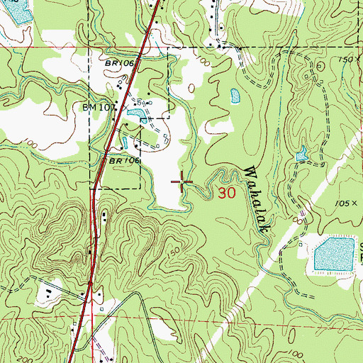 Topographic Map of Spear Creek, AL