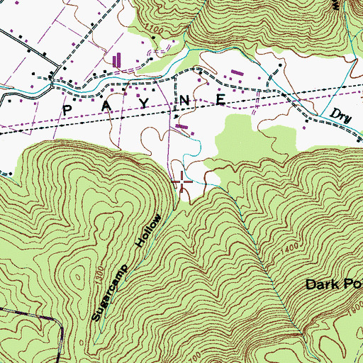 Topographic Map of Sugarcamp Hollow, TN