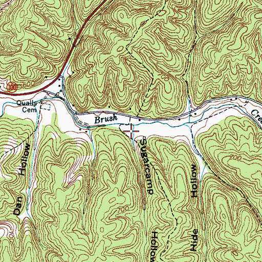 Topographic Map of Sugarcamp Hollow, TN
