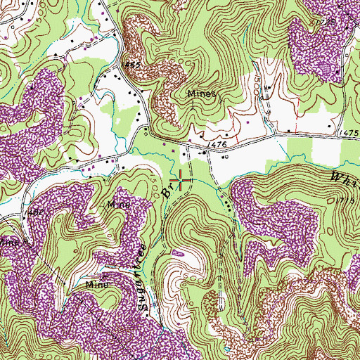Topographic Map of Sugartree Branch, TN