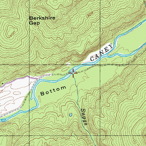 Topographic Map of Suggs Branch, TN