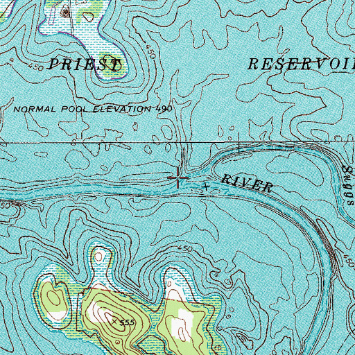Topographic Map of Suggs Creek, TN