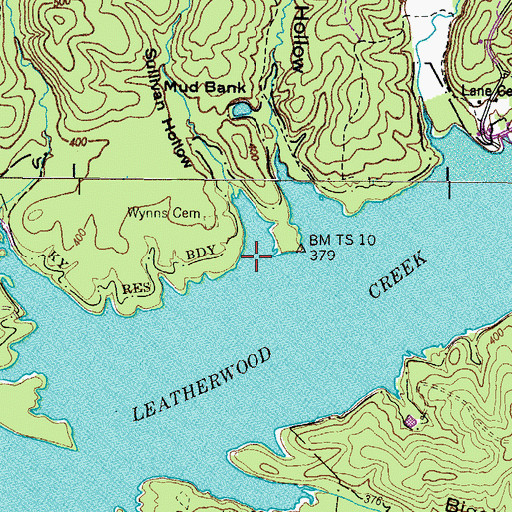 Topographic Map of Sullivan Hollow, TN