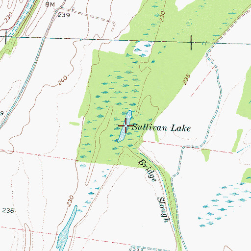 Topographic Map of Sullivan Lake, TN