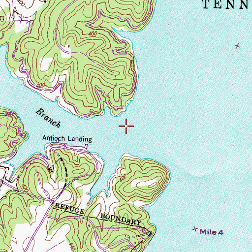 Topographic Map of Sulphur Branch, TN