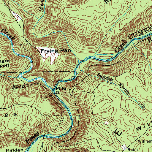 Topographic Map of Sulphur Spring, TN