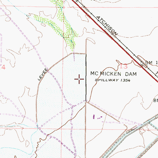 Topographic Map of Trilby Wash Basin, AZ