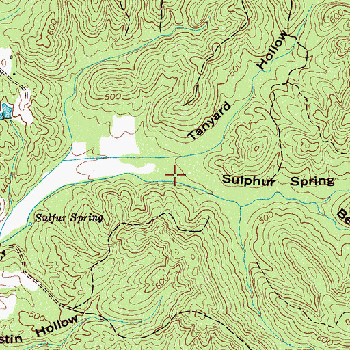 Topographic Map of Sulphur Spring Hollow, TN