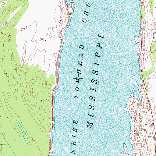 Topographic Map of Sunrise Towhead Chute, TN
