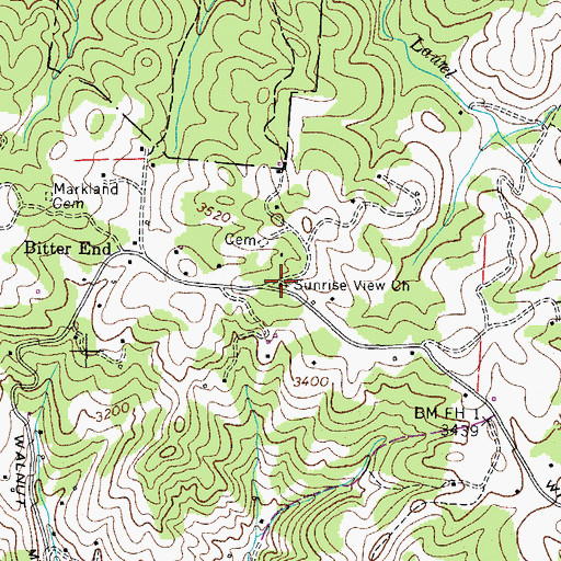 Topographic Map of Sunrise View Church, TN