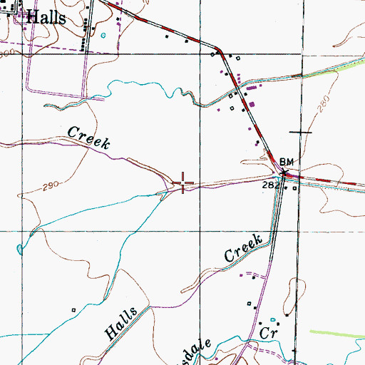Topographic Map of Sunrow Creek, TN