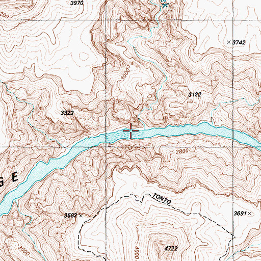 Topographic Map of Trinity Creek, AZ