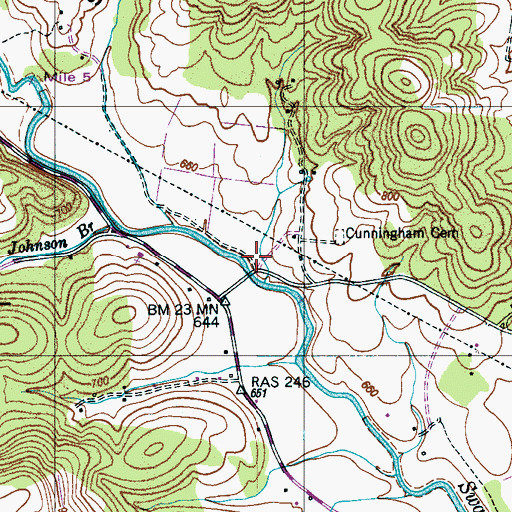 Topographic Map of Swan Creek Church, TN