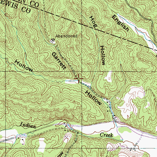 Topographic Map of Sweet Hollow, TN