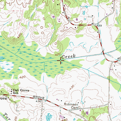 Topographic Map of Sweet Lips Creek, TN