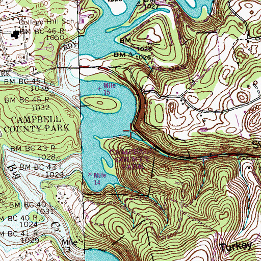 Topographic Map of Sweeten Spring Hollow, TN