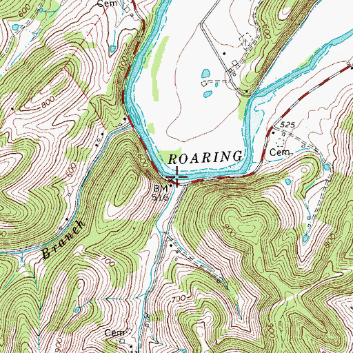 Topographic Map of Talley Creek, TN