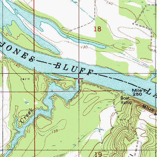 Topographic Map of Spratt Branch, AL