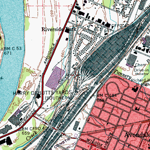 Topographic Map of Tannery Branch, TN