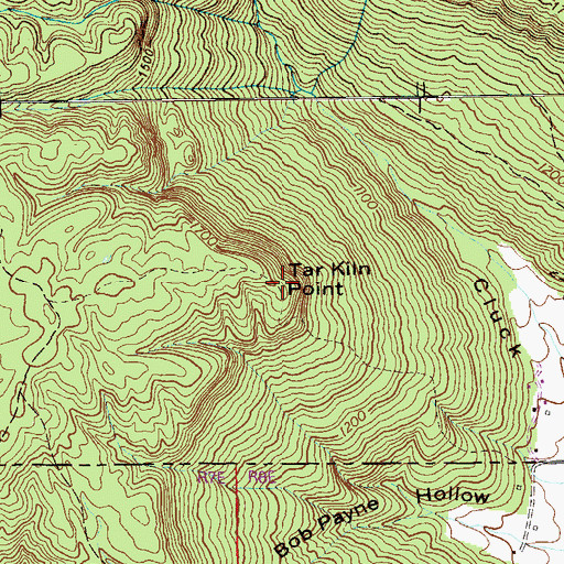 Topographic Map of Tar Kiln Point, TN