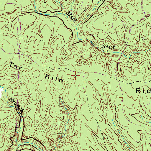 Topographic Map of Tar Kiln Ridge, TN