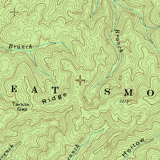 Topographic Map of Tarkiln Ridge, TN