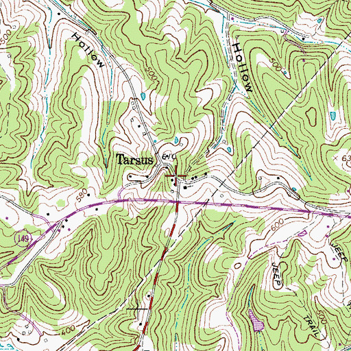 Topographic Map of Tarsus, TN
