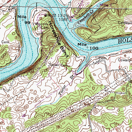 Topographic Map of Tarter Cemetery, TN