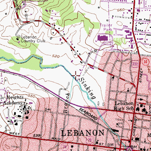 Topographic Map of Tarver Branch, TN