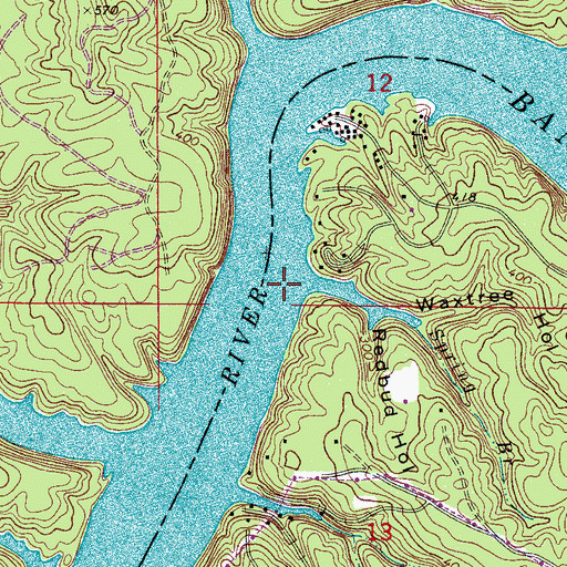 Topographic Map of Spring Branch, AL