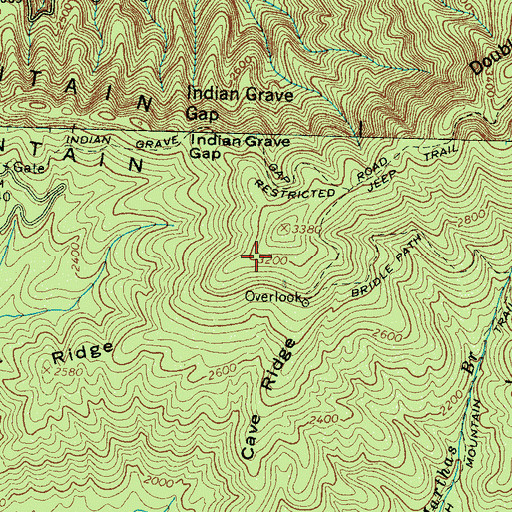 Topographic Map of Tater Ridge, TN