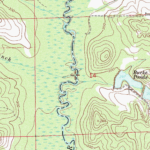 Topographic Map of Spring Branch, AL