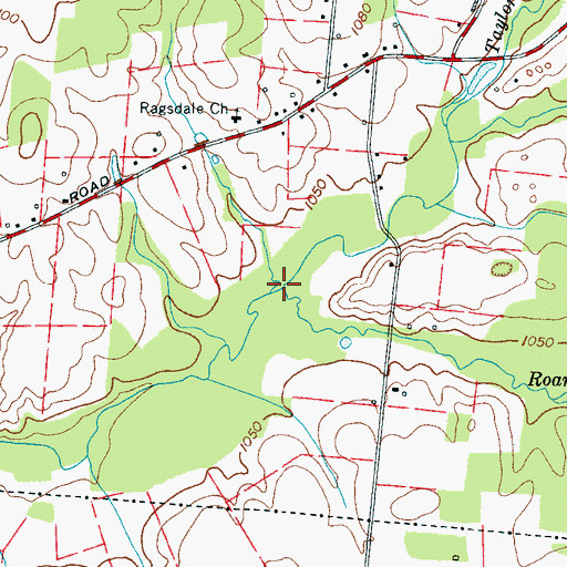 Topographic Map of Taylor Branch, TN